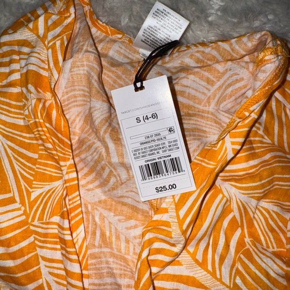 Orange Leaf Print Two-Piece Set - Picture 3 of 3